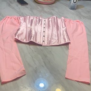 Corset pink xl sexy top
